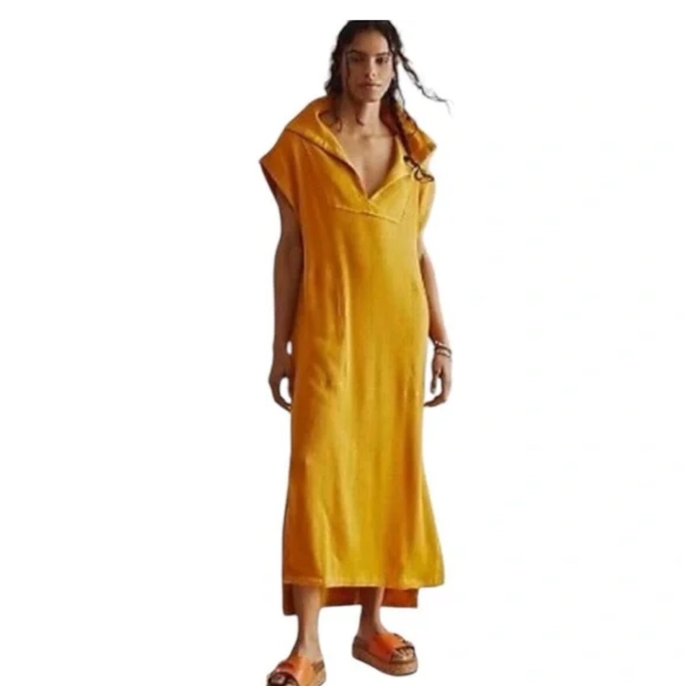 Free People Mustard Yellow Beach Dress Medium